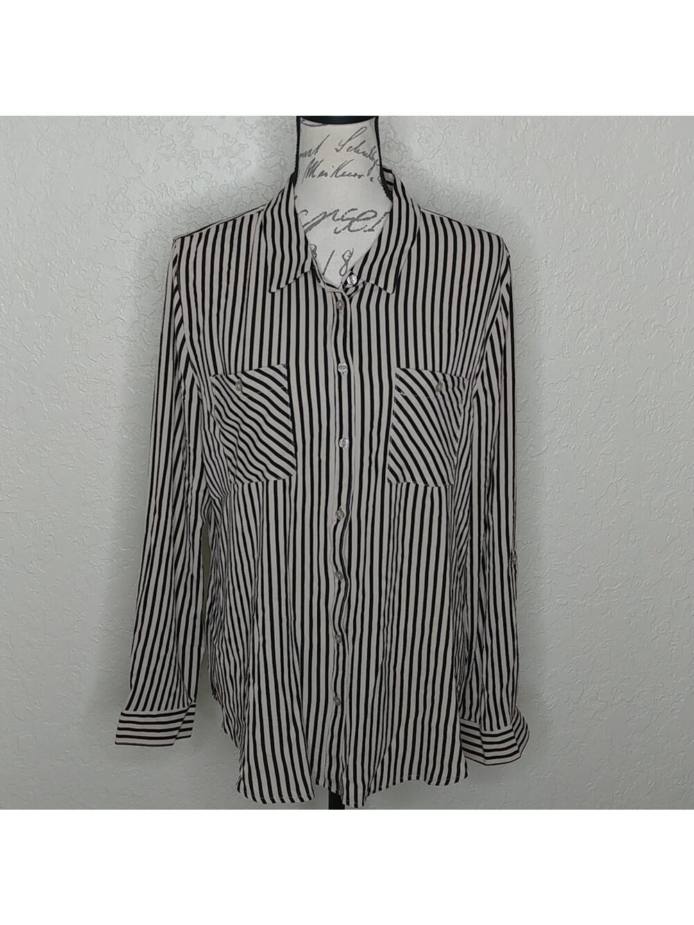CB Established 1962 Striped Button Front Shirt‎ Size XL